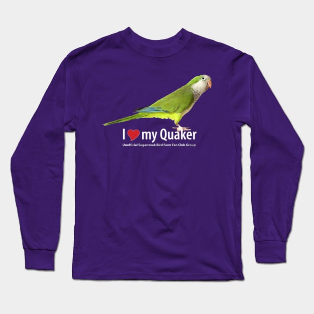 Quaker parrot Long Sleeve T-Shirt by Just Winging It Designs